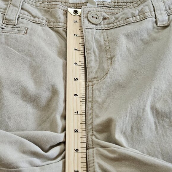 Aeropostale Pants Womens 13/14R Beige Cotton Pockets Flared Stretch Y2K Grunge - Picture 5 of 16